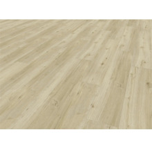 Revêtement de sol en vinyle clair aspect bois.