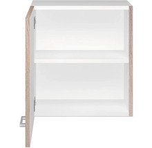 Armoire suspendue ouverte avec deux étagères