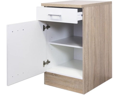 Meuble bas avec tiroir et porte pour salle de bain ou autres pièces