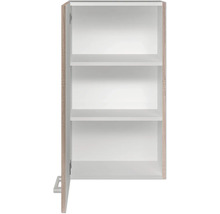 Armoire murale ouverte avec trois étagères