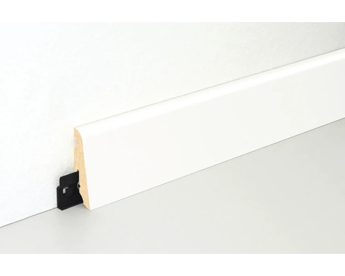 Plinthe avec clip de montage pour une fixation facile au mur