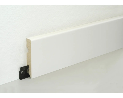Sockelleiste aus Holz mit Befestigungsclip