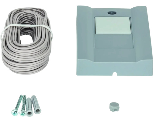 Aussenbewegungsmelder mit Kabel, Schrauben und Dübel