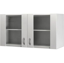 Armoire suspendue avec deux portes et des étagères