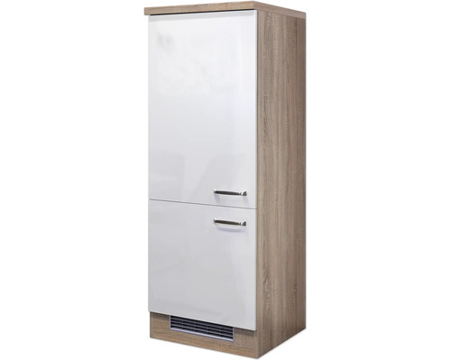 Hochschrank mit zwei Türen und Griffen