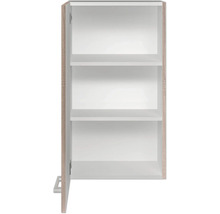 Armoire haute ouverte avec trois étagères