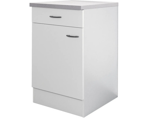 Weißer Unterschrank mit Schublade und Tür für Badezimmer oder Küche