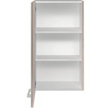 Armoire haute ouverte avec trois étagères