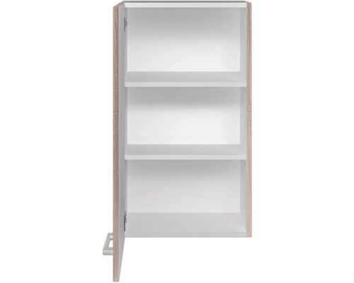 Armoire haute ouverte avec trois étagères