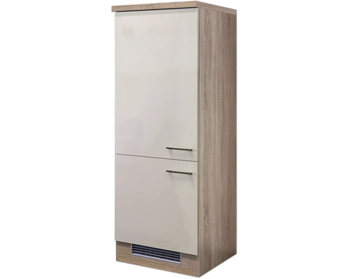 Hochschrank mit zwei Türen und Griffen