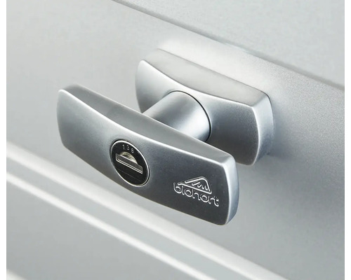 Biohort Logo auf einem abschließbaren Türgriff