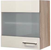 Armoire murale avec une porte, un tiroir et une vitre en verre dépoli