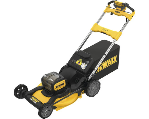 Tondeuse à gazon sans fil DeWalt avec bac de ramassage