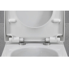 Abattant de WC ouvert en céramique sanitaire avec charnières en acier inoxydable