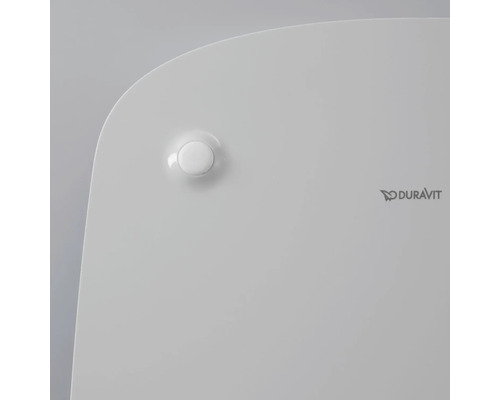 Logo Duravit sur siège de toilette