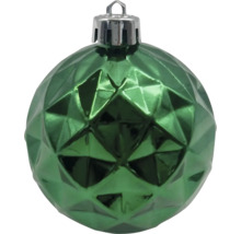 Boule de Noël verte avec motif géométrique