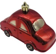 Décoration de sapin de Noël de voiture rouge avec suspension