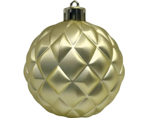 Boule de Noël dorée avec motif losanges