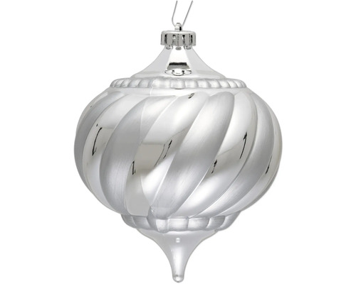 Boule de Noël en verre avec motif en spirale