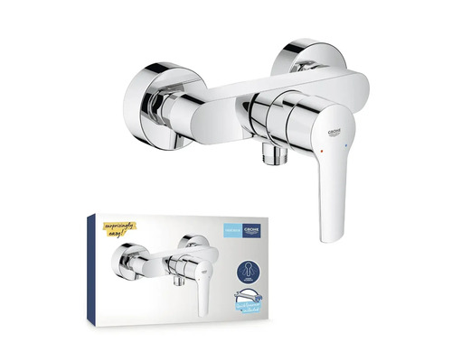 Grohe Eurosmart Waschtischarmatur zur Wandmontage und Produktverpackung