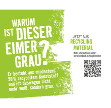 Informations sur le seau gris en matériau recyclé