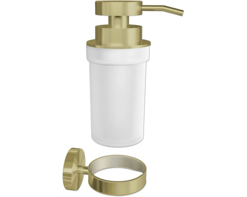 Distributeur de savon avec support mural en céramique sanitaire et métal