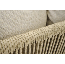 Vue détaillée d'un panier avec rembourrage en tissu