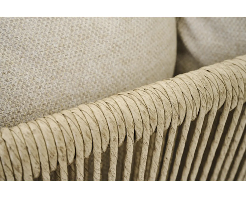 Vue détaillée d'un panier avec rembourrage en tissu