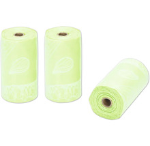 Drei Rollen Hundekotbeutel