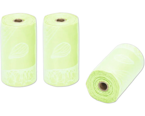 Drei Rollen Hundekotbeutel