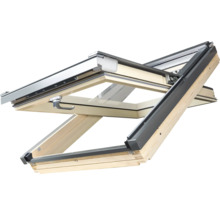 Dachfenster aus Holz mit Metallbeschlägen