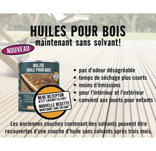 Huile pour bois sans solvant pour l''intérieur et l''extérieur