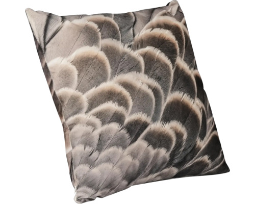 Coussin décoratif avec motif de plumes