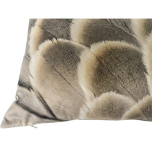 Coussin décoratif avec motif de plumes