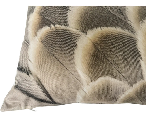 Coussin décoratif avec motif de plumes
