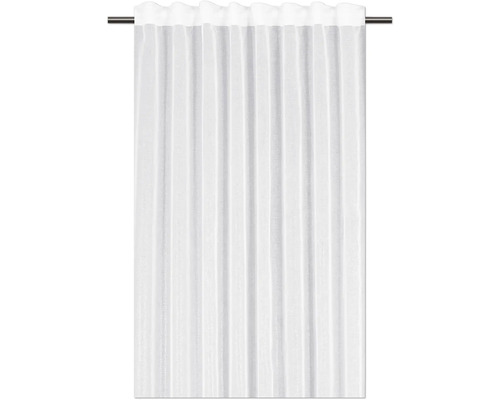 Rideau avec suspension à bande fronceuse sur une tringle à rideaux