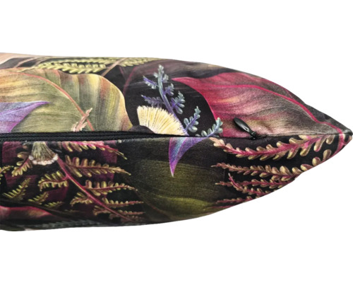 Dekokissen mit Pflanzenmuster und Reißverschluss