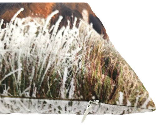 Kissen mit Grasmotiv und Reißverschluss