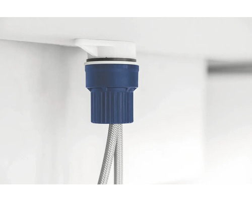 Robinet d''équerre avec flexible de raccordement pour installations sanitaires