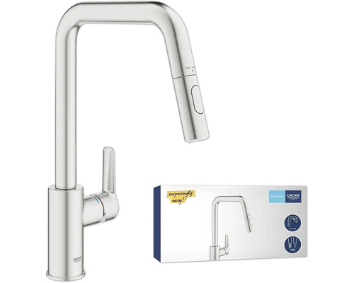 Robinet de cuisine avec douchette extractible et emballage du produit