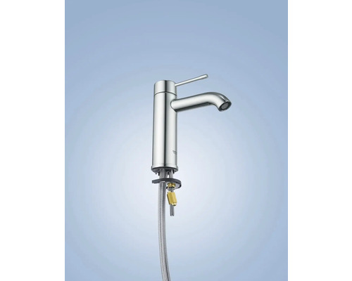 Mitigeur monocommande pour montage sur lavabo avec flexibles de raccordement