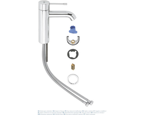 Robinet de lavabo avec accessoires de montage