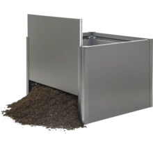 Composteur en métal avec terreau
