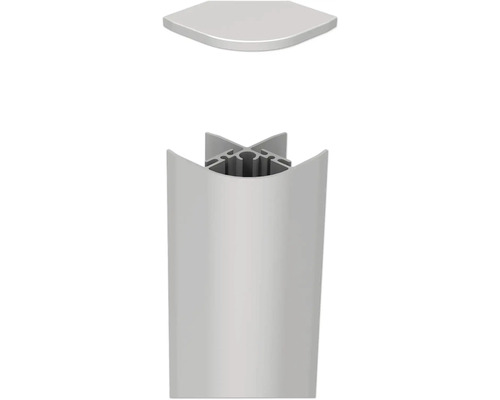 Eckregal mit Aluminiumprofil