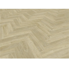 Sol avec décor bois clair en motif à chevrons