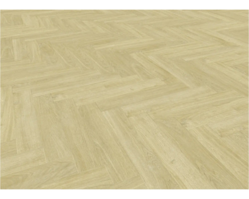 Parquet posé en motif à chevrons