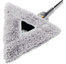 Vadrouille triangulaire avec manche télescopique et housse en microfibre