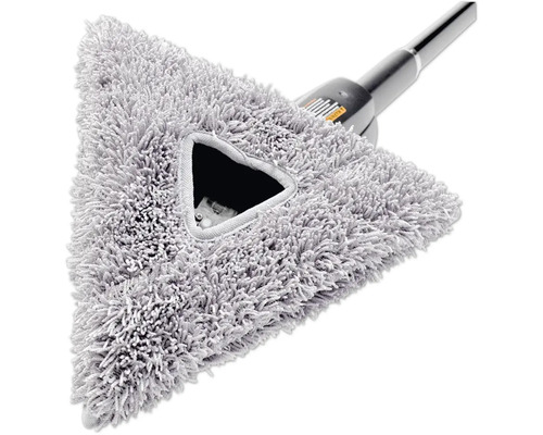 Vadrouille triangulaire avec manche télescopique et housse en microfibre