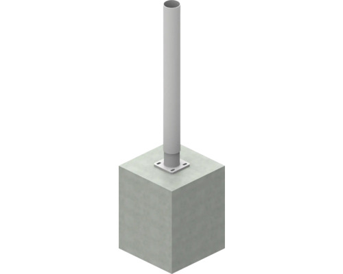 Pfostenträger mit Betonfundament