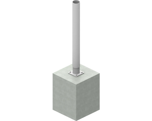 Pfostenanker mit Betonfundament